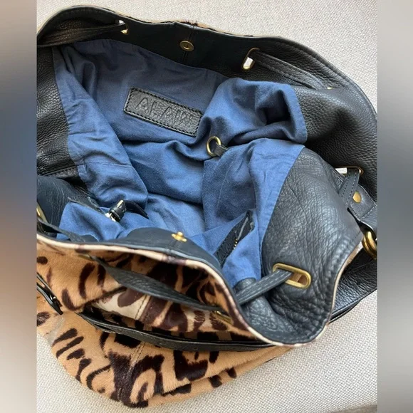 Jerome Dreyfuss Leopard Alain Haircalf Hobo Bag - Picture 10 of 16